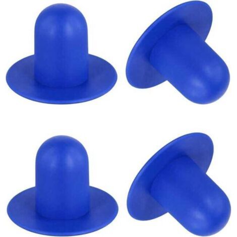 4 bouchons pour piscines hors sol, bouchons en caoutchouc pour pompe de filtration, bouchons muraux de rechange pour Intex (bleus)
