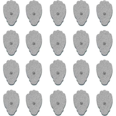Appareil TENS/EMS 20 électrodes Snap TENS électrodes de rechange de qualité supérieure, réutilisables jusqu'à 25 fois par électrode (1/4)