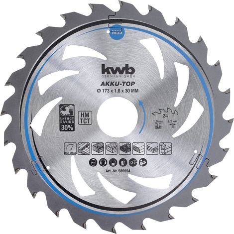 kwb LER-PO 100KA-FI 585554 Lama circolare in metallo duro 173 x 30 x 1.2 mm Numero di denti: 24 1 pz. (1/5)