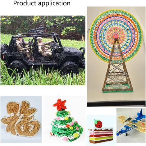 10 pezzi 1.75mm Filamento per penna 3D colorato, 10 colori buoni, adatto per gli appassionati di trasferimento termico e studenti (1/4)