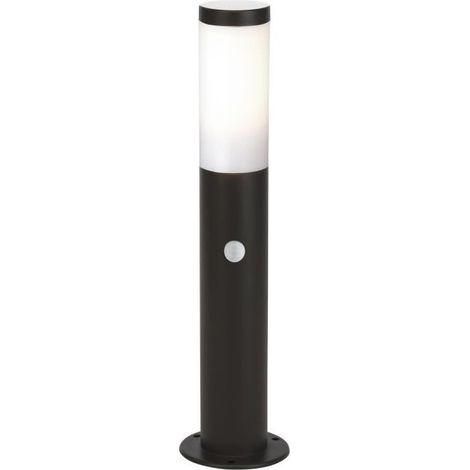 BRILLIANT - DODY Borne exterior - detector incluido - color negro - metal/plástico E27 LED 1x10W