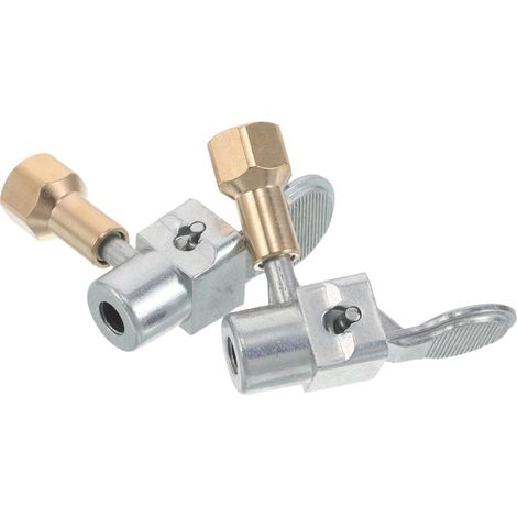 Adaptateur de Gonflage de Pneu Embout Rapide 14mm 1/4 Filetage Intérieur en Alliage de Zinc et Laiton Lot de 2 pour Pneus et Objets Gonflables en Voyage Extérieur (1/5)