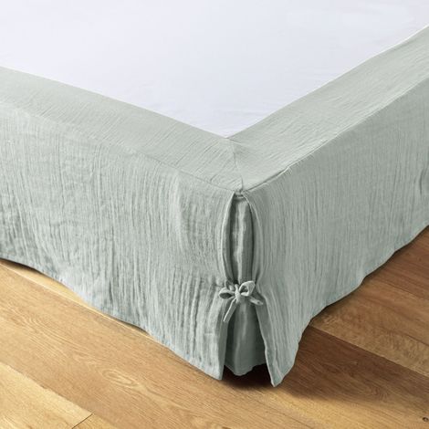 Cache-Sommier 160 x 200 cm – Gaze de Coton Gaïa Eucalyptus