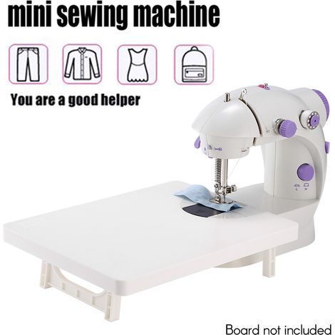Mini machine à coudre portable, matériau écologique, double vitesse, durable, idéale pour la couture domestique, pratique et parfaite comme cadeau. Alimentation : 100-240 V CA. (1/3)