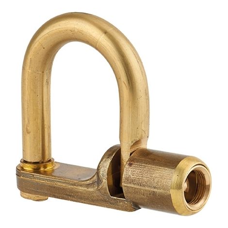 Lucchetto 329 chiave triangolare base dritta 5mm, ottone, da esterno - contatori, quadri elettrici, VVF, pompieri - THIRARD