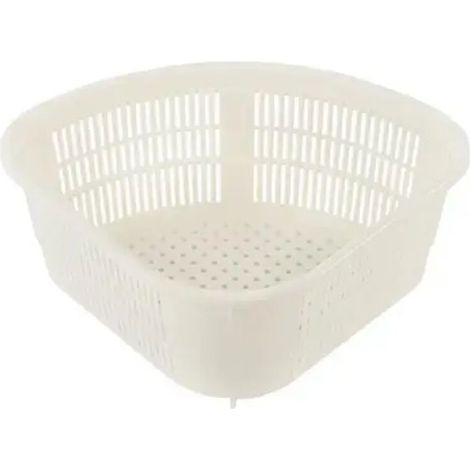 1 PC Triangle cuisine évier fruits lavage déchets égouttoir panier en plastique étagère de rangement multi-usages bol à laver éponge égouttoir blanc (1/5)