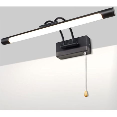 LED 8W IP44 Mirror Wall Light Bathroom Lighting Matte Black Indoor Lighting with Switch, 40CM 3000K Wall Sconces for Pictures and Display Cases Adjustable Arm Reading Lamps (1/5)