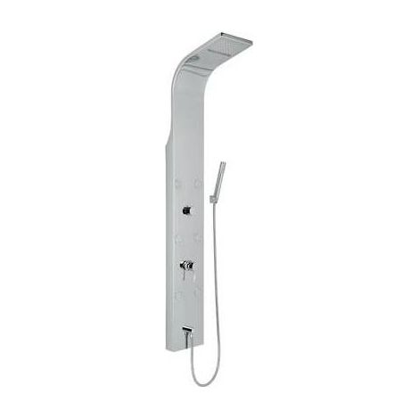 PANNEAU DE DOUCHE MULTIFONCTION MOD.  VITTORIA AVEC LED Dimensions : Acier inoxydable poli