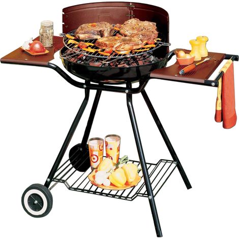 FPLUS bambu barbacoa chapa s.tropez 54 cm con ruedas 331531 , bambu barbacoa chapa s.tropez 54 cm con ruedas 331531