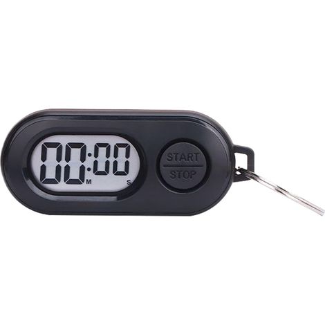 Compteur de temps porte-clés avec chronomètre pour le sport Accessoires numériques, horloge de poche avec écran LCD pour la cour de récréation, la salle de classe, la cuisine, la salle de sport