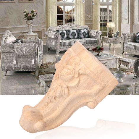 pieds de meuble sculptés pour table ou canapé, style européen (12 x 6 cm) (1/5)