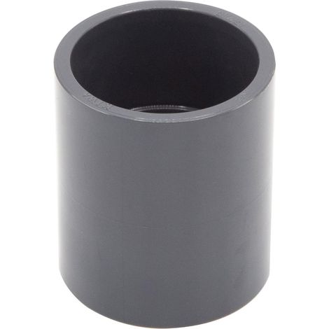 PVC-Manschette Klebemuffe 40 mm, PVC-Manschette mit 2 Anschlüssen, rund, schwarz