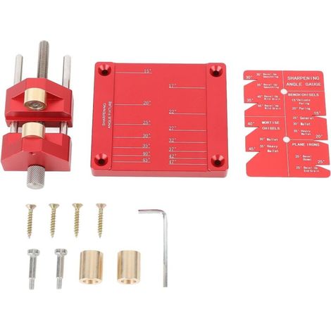 Sistema di guida per affilatura, strumento per affilare scalpelli da legno con regolazione dell'angolo da 15 a 45 gradi, kit per affilare scalpelli da legno, utensile manuale. (1/4)