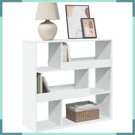 854436 Bibliothèque/Séparateur de pièce blanc 100x33x94,5 cm (1/5)