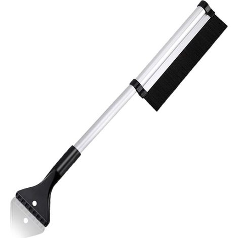 2-in-1 Car Ice Scraper with Brush, Car Ice Scraper with Ice Breaker Function, Stable Snow Scraper, Adjustable Length for Windshield, Rear Window and Side Windows (1/5)