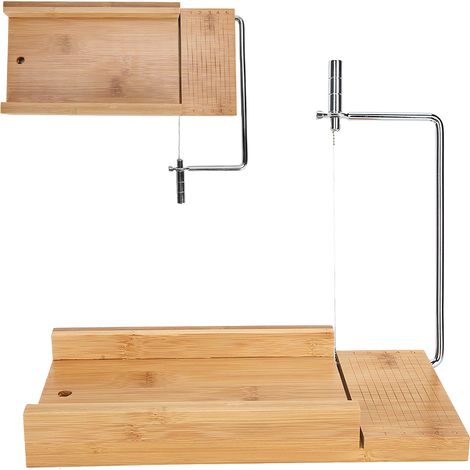 Les outils de coupe en bambou pour savon peuvent également être utilisés pour couper des gâteaux, des bougies, des chocolats, du pain, des moules et des tranches de savon. (1/5)