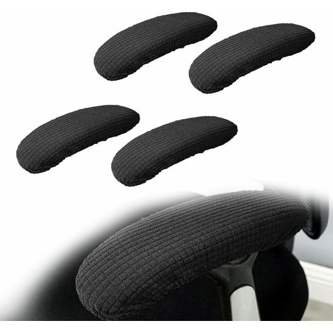 Housses amovibles et lavables pour accoudoirs de bureau et de chaise, adaptées aux chaises d'ordinateur et aux chaises de bureau (lot de 4) (1/5)