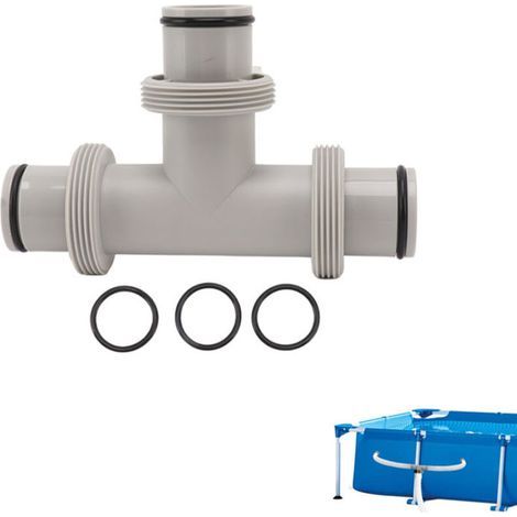 T-förmiger Poolschlauchverbinder für 1,5"/38-mm-Schläuche, Ersatz-Dreiwege-Poolschlauchadapter für Intex- und Bestway-Aufstellpools. Poolzubehör A (1/5)