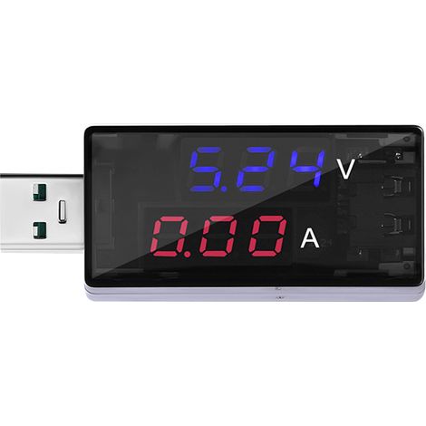 Testeur de puissance USB 2 en 1 : voltmètre, ampèremètre, écran couleur, 4-30 V, 0-6,5 A (1/5)