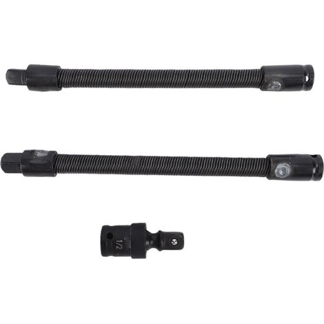 2 prolunghe flessibili da 1/2 pollice, barra di prolunga da 250 mm con adattatore a snodo universale a 360° per chiave a cricchetto dinamometrica (1/5)