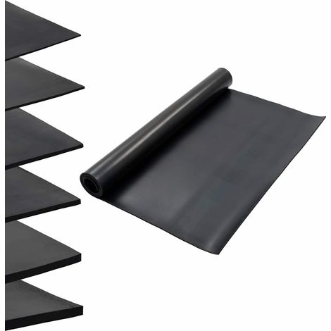vidaXL Alfombra para el suelo Negro 1,2 x 2 m Goma (1/2)