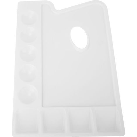 Palette rectangulaire épaisse en PVC pour peinture acrylique et aquarelle (1/5)