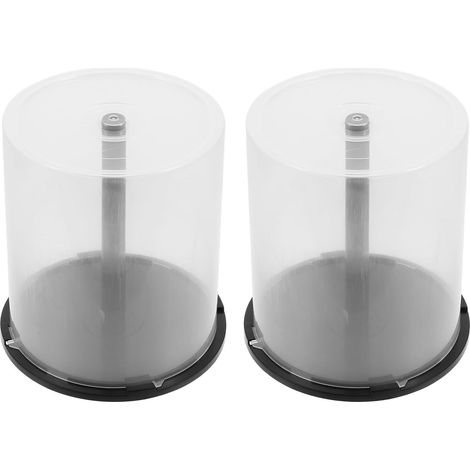 Lot de 2 Boîtes de Rangement pour CD et Dvd Capacité 100 Pièces Plastique Pp Solide Protection les Rayures pour Maison (1/5)