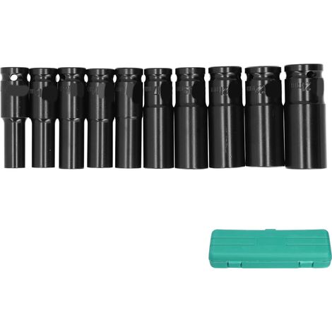 Lot de 10 douilles à choc manuelles HEX prolongées pour clé pneumatique, réparation auto et entretien électrique (1/5)