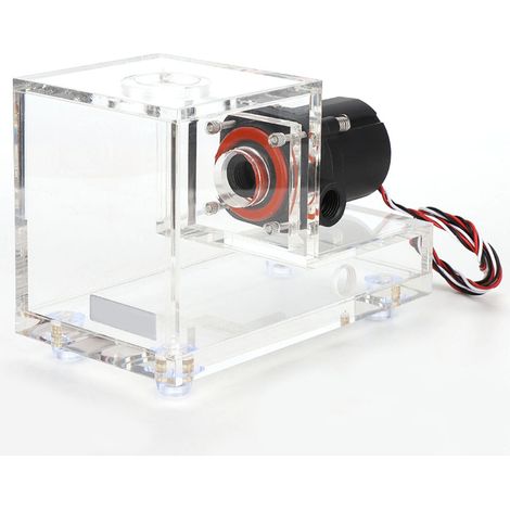 Réservoir de refroidissement à eau en acrylique transparent intégré de 600 ml avec pompe à eau intégrée, débit de 600 L/h. (1/5)