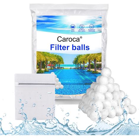 Boules de Filtre Piscine,1400g Balles Filtrantes Remplacer 50kg de Sable Filtration pour systèmes de Filtre a Sable Piscine (1/5)