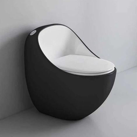 Toilette Monobloc sans bride, noir et blanc (1/3)
