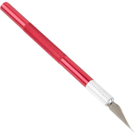 Couteau de précision pour travaux manuels, lame en acier inox et poignée en alu, parfait pour scrapbooking et créations DIY. (1/5)