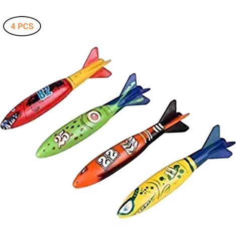 Lot de 4 jouets de plongée amusants pour enfants - jeux sous-marins de piscine pour natation (1/5)