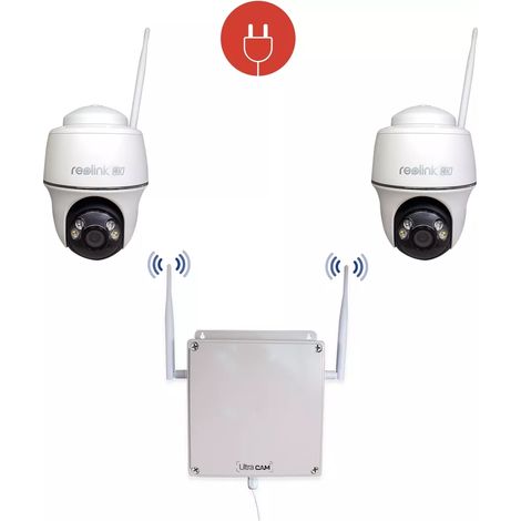 Contrôleur 4G IP65 + 2 caméras motorisées 4K / Détection intelligente / Vision nocturne 10m + Cartes SD (UltraCAM) (1/5)