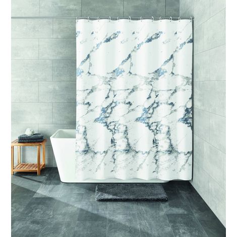 Kleine Wolke Duschvorhang Marble anthrazit, 180x200 cm Duschvorhänge