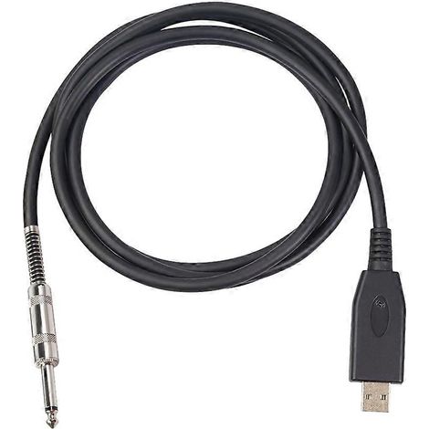 Câble USB vers jack 6,35 mm pour enregistrement de guitare électrique, contacts dorés, réduction du bruit, 3 m (1/5)