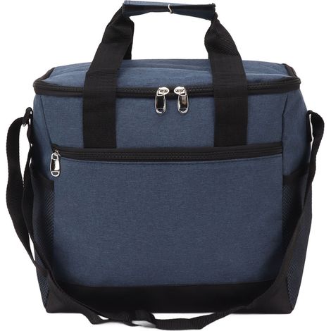 Sac isotherme pliable 15 L grande capacité, étanche et chaud, idéal pour la plage, les pique-niques, le camping et les barbecues (bleu). (1/5)