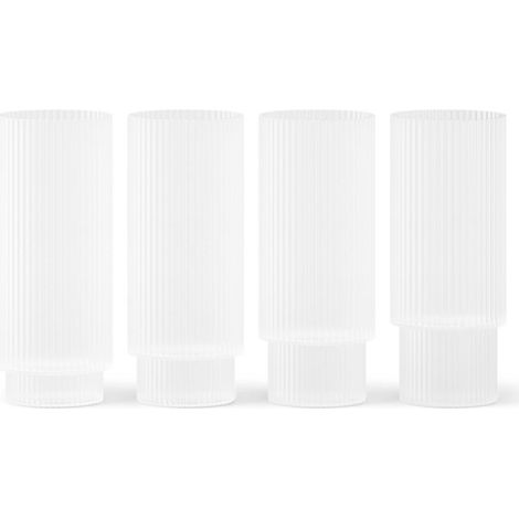 ferm-living Ripple bicchiere soffiato trasparente 14 cm