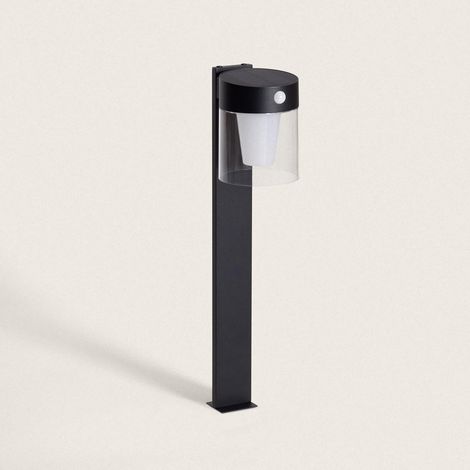 LED Bodenstehleuchte Außen Solar 1,5W 46cm Aluminium mit Bewegungssensor Efren Schwarz (1/5)