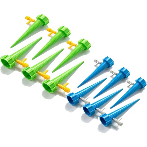 (12 pièces assorties) Kits d'arrosage automatique, arroseurs goutte à goutte, système d'arrosage automatique pour plantes d'intérieur, accessoires de jardin créatifs (1/4)