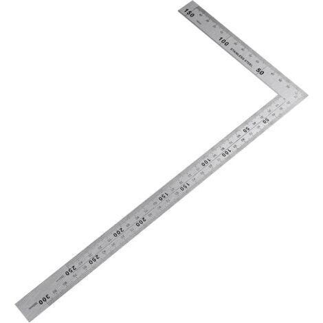 Equerre Couture,Equerre Menuisier Equerre Metal Menuisier Inoxydable Règle Carrée 150×300mm Angle droit de 90 degrés Règle en acier inoxydable pour Charpentier, Ingénieur, Artisan, Couvreur (1/5)