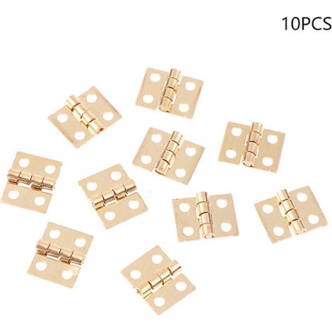 10 mini charnières en laiton, pliables, pour voitures télécommandées tout-terrain à l'échelle 1/10, jaunes (1/5)