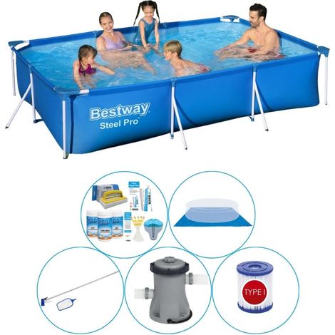 Bestway Bestway Steel Pro Rectangulaire - 300x201x66 cm - 6-pièces S22088