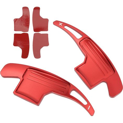 Extension de Levier de Vitesse à Palettes, Palettes de Changement de Vitesse au Volant en Alliage d'aluminium étendu 1 Paire d'accessoires de Décoration Intérieure (rouge) (1/5)