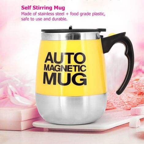 Mug magnétique électrique à café avec agitateur automatique (Jaune) (1/5)