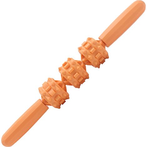 Rouleau De Massage Fascia - Bâton De Yoga À 3 Boules En Acier Inoxydable - Thérapie Points De Pression Pour Muscles - 1 Pièce (1/5)