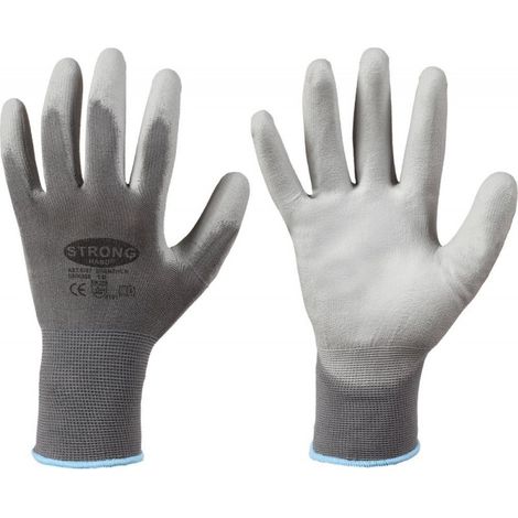 Guante de protección, Nylon, Taille10, gris (por 12)