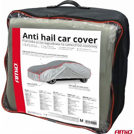 Bâche pour voiture anti-grêle 430x165x120cm – Insert EVA 5mm – Résistante aux intempéries – Accès facile avec fermeture éclair – Tresice France