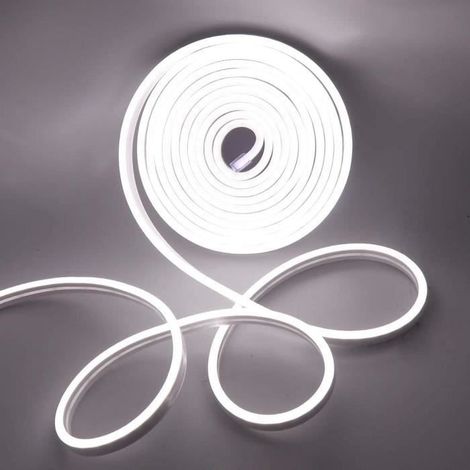 Ruban LED Flexible Néon - 5M - Étanche IP65 - Blanc - 120 LEDs/m (1/4)
