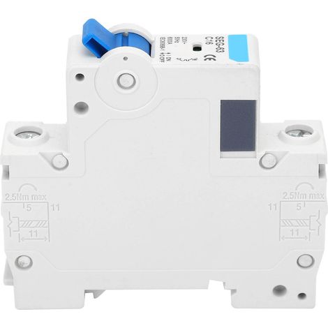 SEG-63c16 Interrupteur Miniature à Air, Montage sur Rail DIN, Commande Manuelle, Disjoncteur pour Tableau Électrique (1/5)